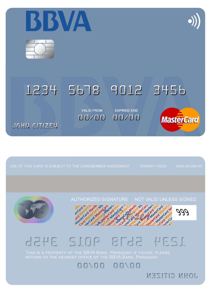 Paraguay BBVA Bank mastercard